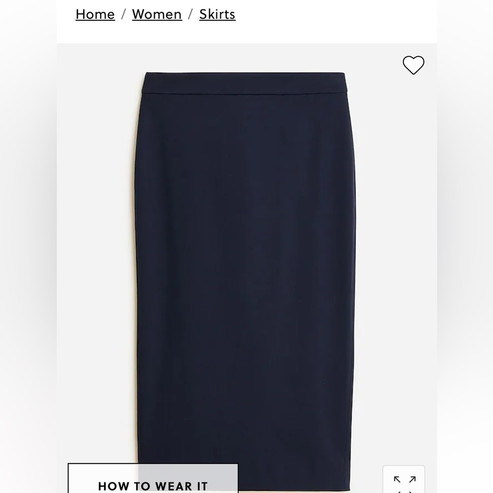 J. Crew Navy No. 3 Pencil Skirt